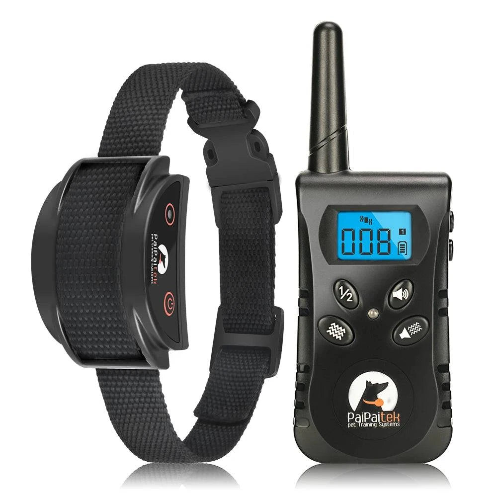 Humane PaiPaitek No Shock Beep Vibration Pet Training Dog Collar Vibration Collar Training - Fold Paws