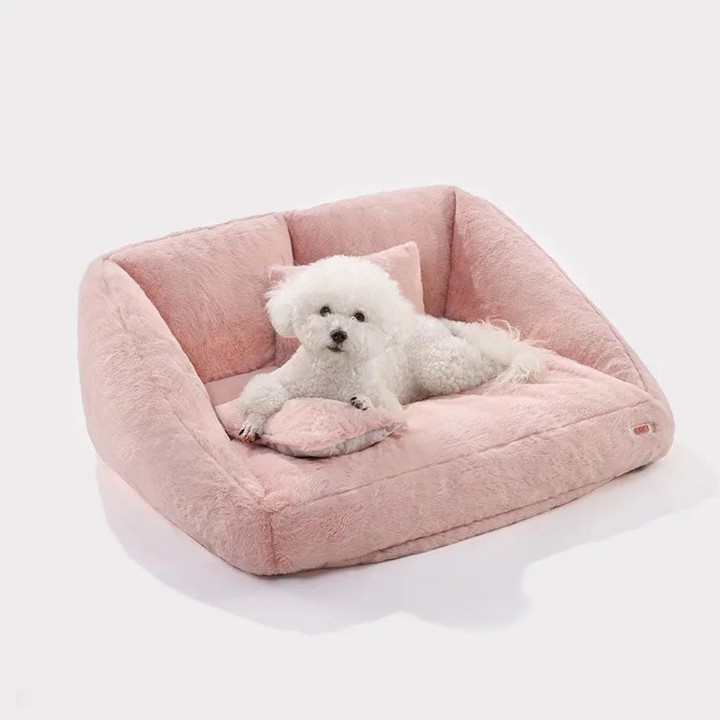UFBemo Hot Sale Comfortable Dog Bed Super Soft Pet Sofa Bolster Couch Dog Bed with Removable & Washable Cover