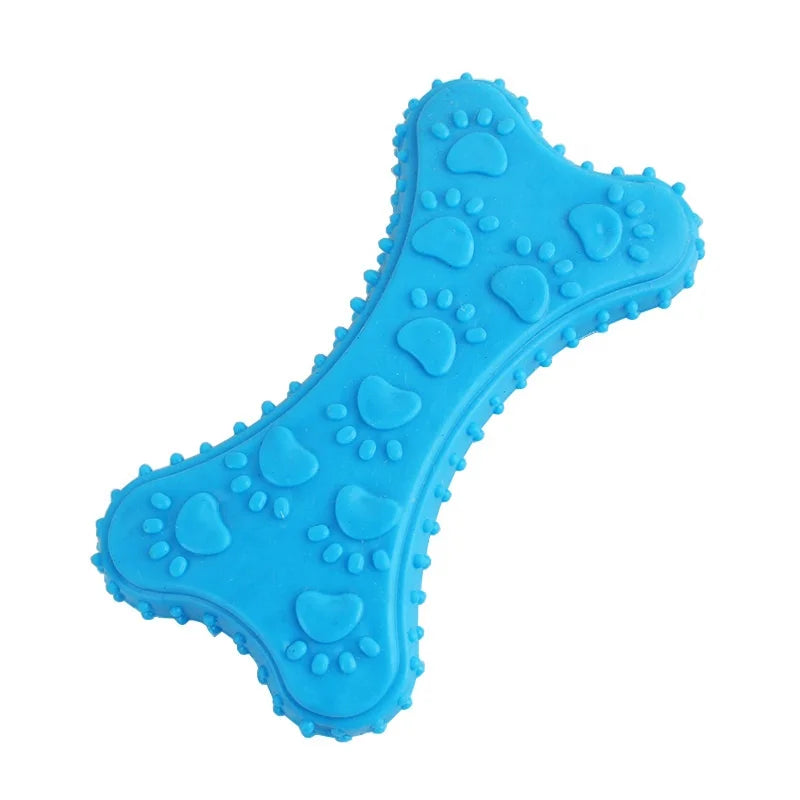 Durable Eco-Friendly TPR Rubber Pet Toy Small Animal Application Dog Bite Toy in Bone Shape