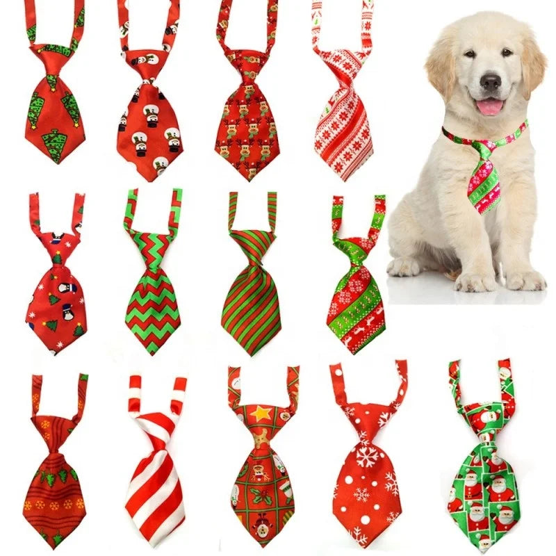Accessories Polyester Pet Christmas Tie Wholesale Christmas Pet Supplies Animal Pattern for Cats