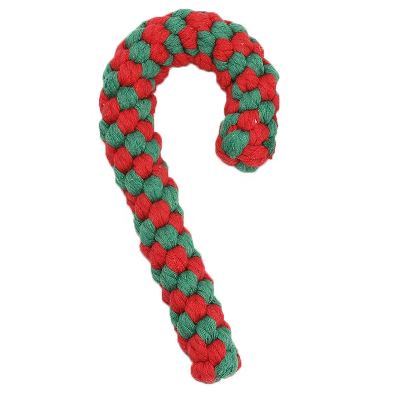 Eco-Friendly Cotton Rope Dog Chew Toy Holiday Pet Holiday Chew Toy for Play and Playfulness-Comes in Bag