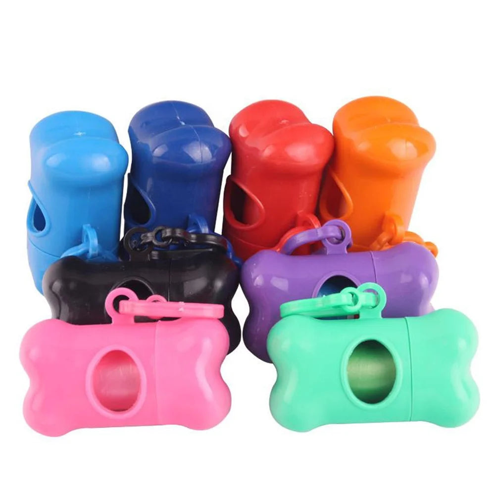 High Quality Colorful Bone Shaped Custom Dog Poop Bag Dispenser Eco-Friendly Plastic Sustainable and Stocked