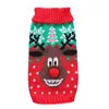 Cute 3D Reindeer Dog Designer Christmas Holiday Sweater Polyester Puppy Knitted Winter Clothes Small Medium Print Warm Spring