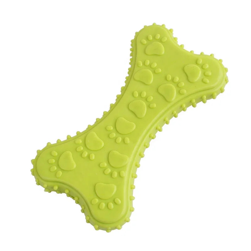 Durable Eco-Friendly TPR Rubber Pet Toy Small Animal Application Dog Bite Toy in Bone Shape