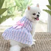 Spring Summer Cute Dog Dress Embroidered Lovely Princess Vest Dresses Pet Clothes Suspender Mesh Skirt Cat Camisole Bow Tie
