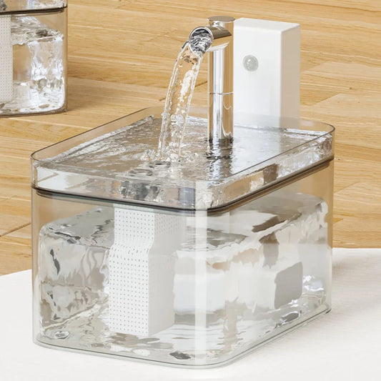 Wireless Pet Water Fountain – 1.5L Automatic Filter Dispenser with Sensor & Ultra Quiet Pump for Cats & Dogs - Fold Paws