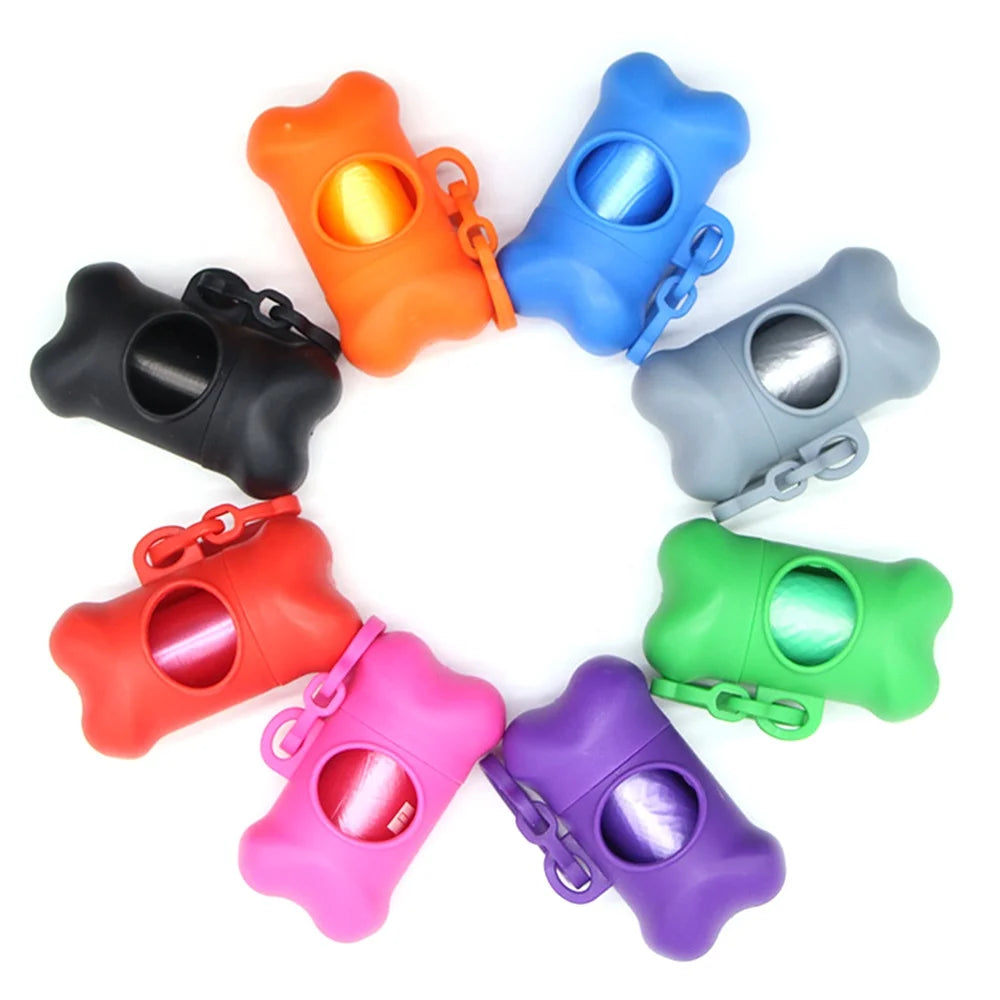 High Quality Colorful Bone Shaped Custom Dog Poop Bag Dispenser Eco-Friendly Plastic Sustainable and Stocked
