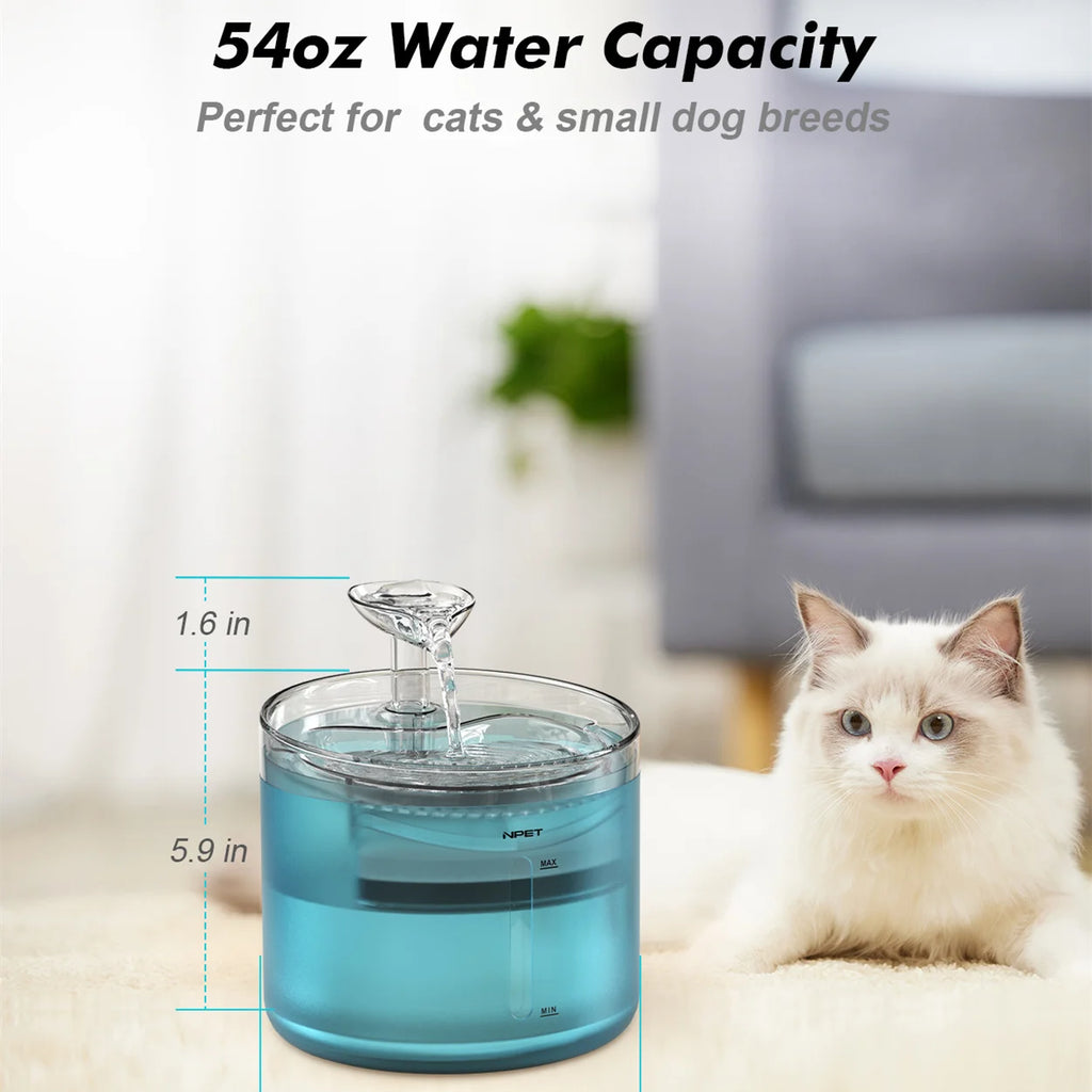 Automatic Cat Water Fountain with Leaf Shape Kit - Quiet Bottom Suction Pet Water Dispenser