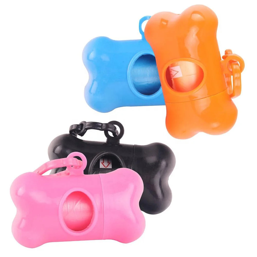 High Quality Colorful Bone Shaped Custom Dog Poop Bag Dispenser Eco-Friendly Plastic Sustainable and Stocked