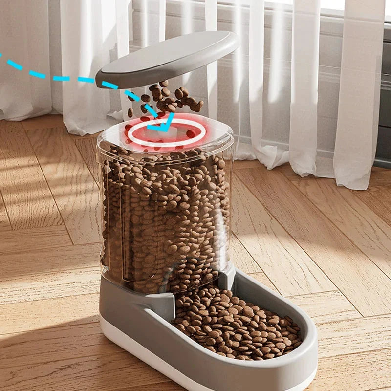 Automatic Pet Feeder and Water Dispenser for Cats and Dogs Gravity Dual Bowl Pet Feeder