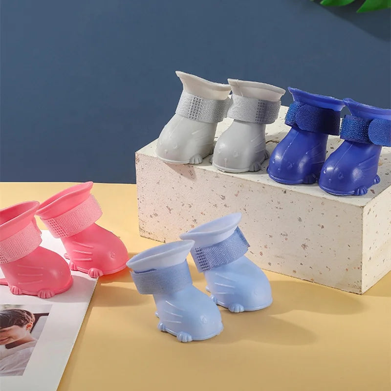 Pet Dog Shoes for Small Dogs Cats Outdoor Anti-slip Puppy Shoes Waterproof Dog Rain Boots Pet Product Wholesale