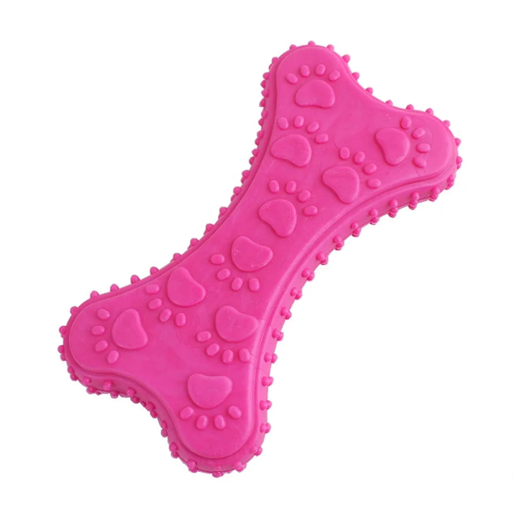 Durable Eco-Friendly TPR Rubber Pet Toy Small Animal Application Dog Bite Toy in Bone Shape