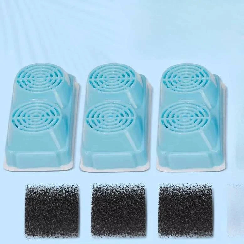 3pcs Smart Cat Water Fountain Filters for 108oz/3.2L Wireless Cat Water Fountain Battery Operated Stainless Steel Pet Feeder - Fold Paws