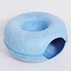 2023 New Design Pet Product Accessories Washable Cat Play Tunnels Felt Donut Cat Tunnel Bed Pets House Donut Pet Bed