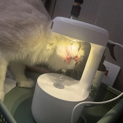 Automatic Cat Water Fountain – Ultra-Quiet Anti-Gravity Dispenser with LED Display & Smart Pump - Fold Paws