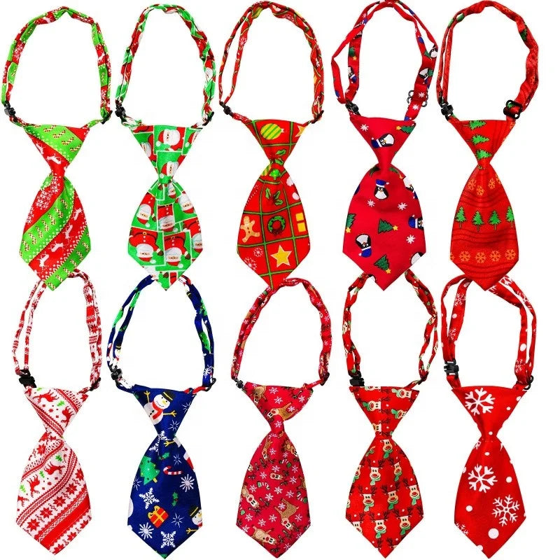 Accessories Polyester Pet Christmas Tie Wholesale Christmas Pet Supplies Animal Pattern for Cats