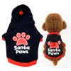 Christmas Santa Paws Printed Dog Clothing Custom Size Cotton Polyester Sweater Hoodie Modern Classic Western Cute Pet Shirt
