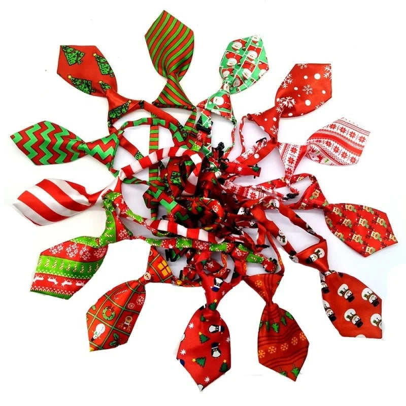 Accessories Polyester Pet Christmas Tie Wholesale Christmas Pet Supplies Animal Pattern for Cats