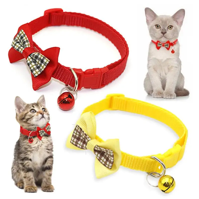 Adjustable Cute Cat Bow Collars