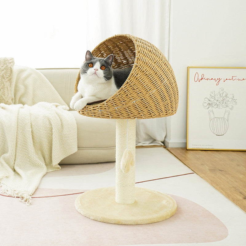 Rattan Woven Cat Climbing Rack Tree Nest