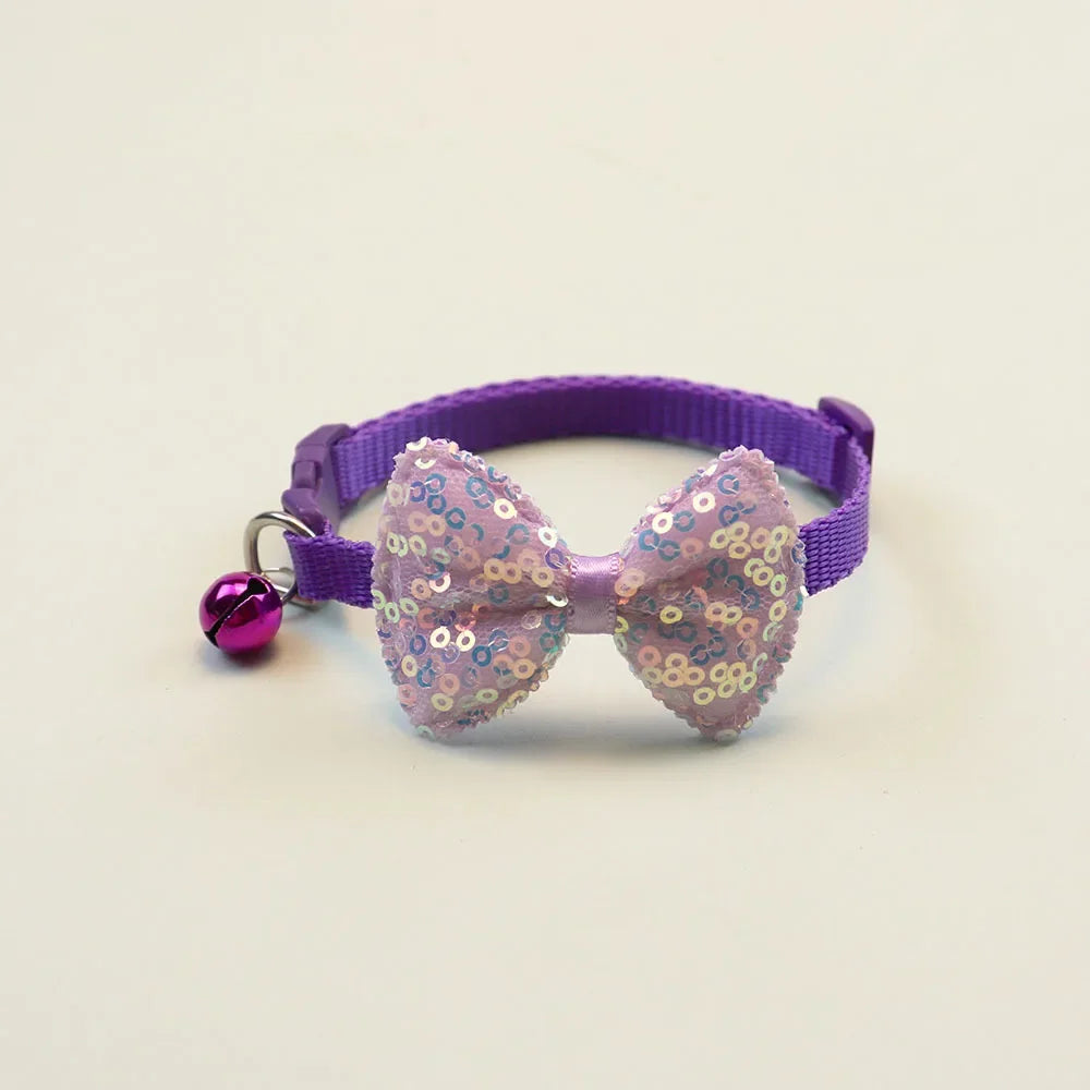 Adorable Multicolor Adjustable Pet Bow Bell Collars - Perfect Accessories for Your Furry Friends!