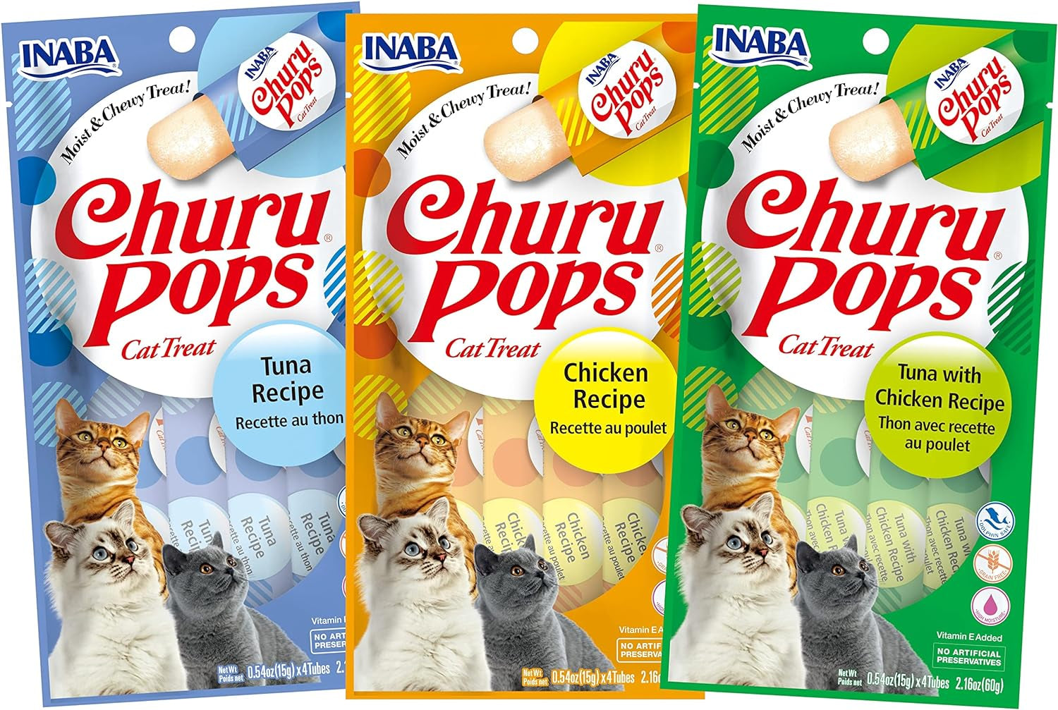 Churu Pops Moist and Chewy Cat Treat 2 Flavor Variety