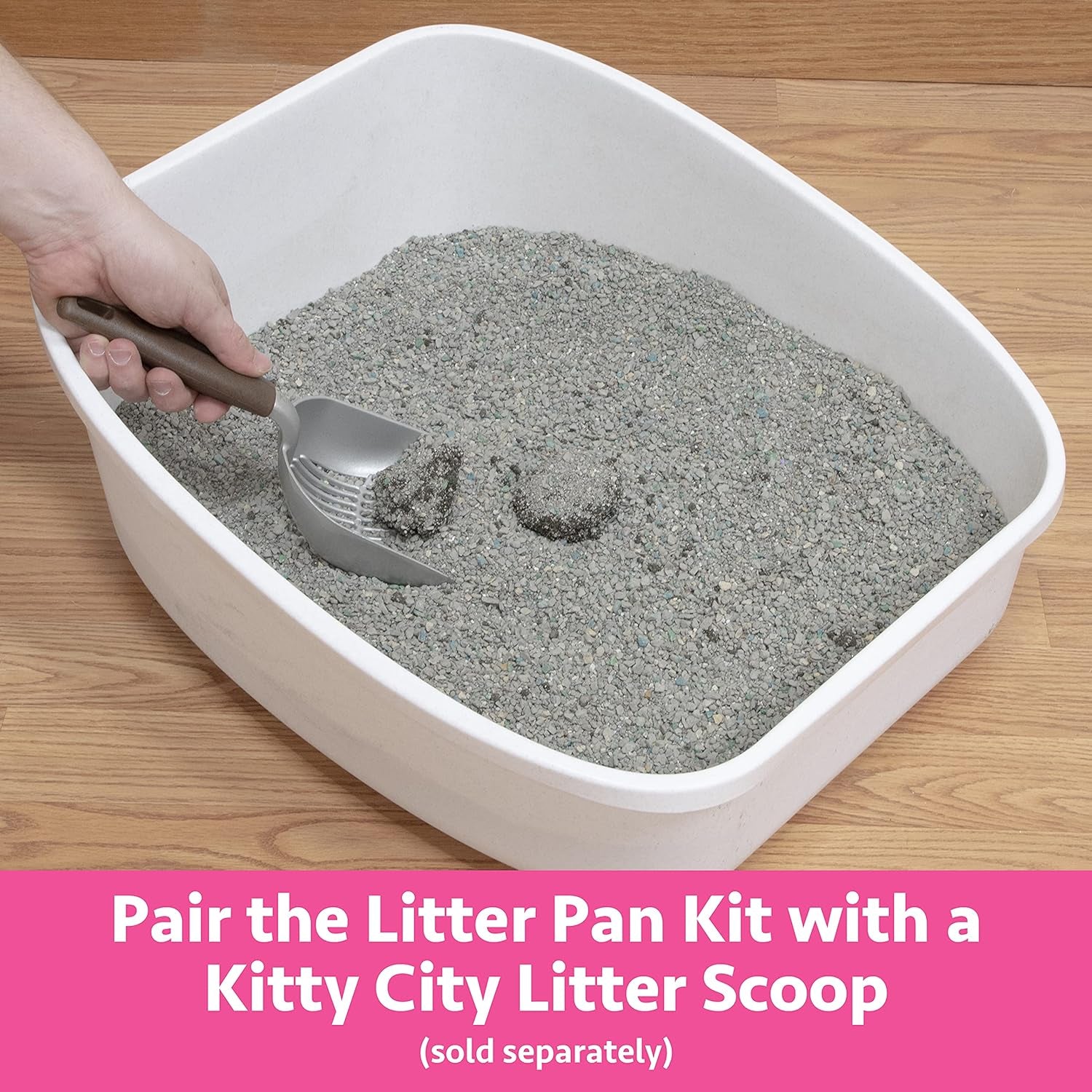 Kitty City Corrugate Cat Scratch Pad, Cat Non-Stick Litter Scoop, Cat Litter Mats, Cat Litter Box Kit