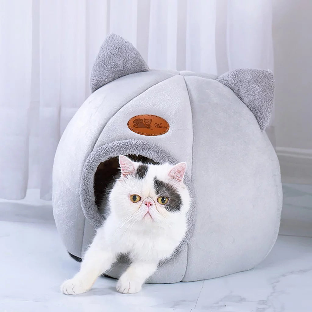 Calming Dog Beds & Cat Cave | Hooded, Washable, Anti-Slip Design for Pets