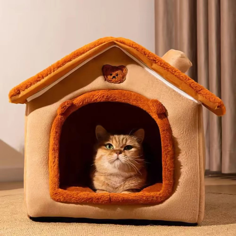 1-Piece Pet House, Cat and Dog House, Puppy Dog House, Detachable and Washable Dog House Pet Products for All Seasons Dog Beds