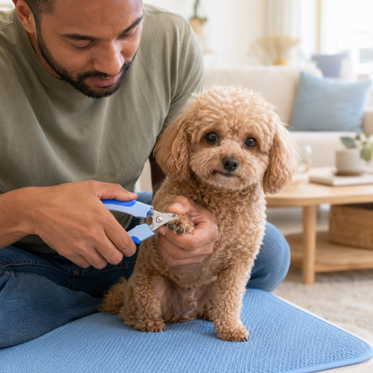 Fold Paws Comfort-Grip Pet Nail Clippers with Safety Guard – Cats & Small Dogs
