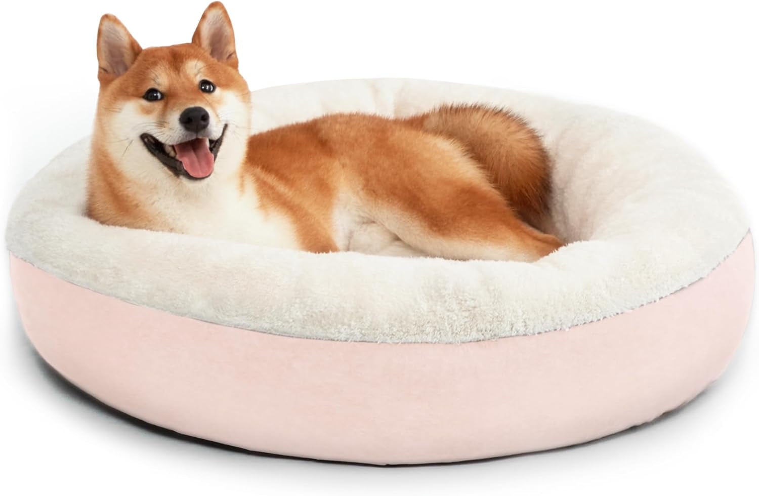 Love'S Cabin round Donut Cat and Dog Cushion Bed, 20In Bed for Cats or Small Dogs, Anti-Slip & Water-Resistant Bottom, Super Soft Durable Fabric Pet Beds, Washable Luxury Cat & Dog Bed Gray