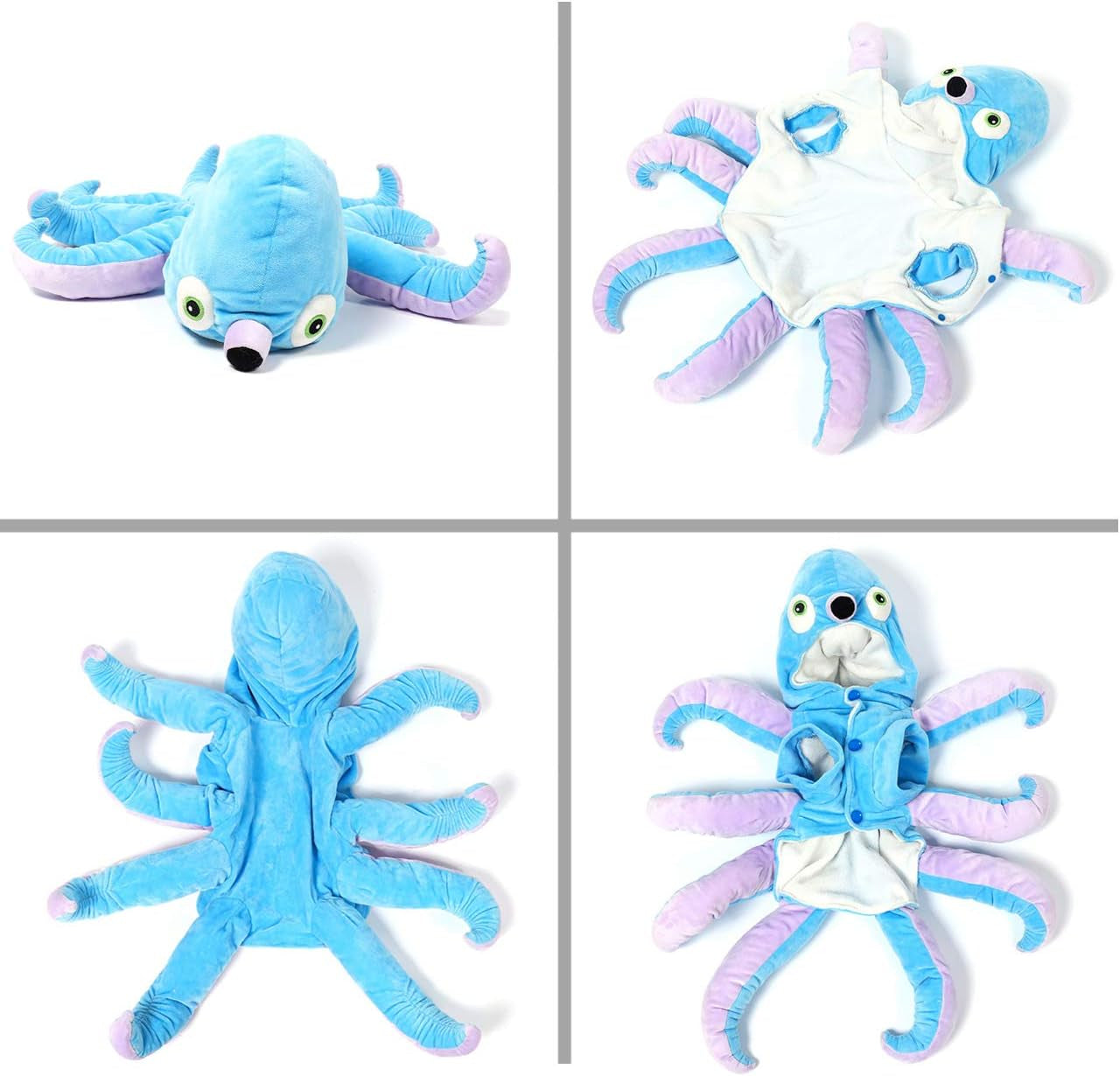 Dog Octopus Costume Pet Halloween Christmas Cosplay Costumes Funny Puppy Cat Winter Coat Hoodie Outfits Clothes