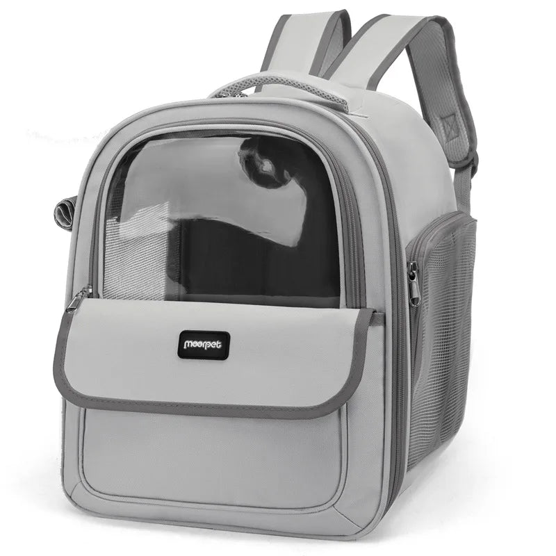 Premium Transparent Cat Carrier Backpack - Spacious, Breathable, and Portable Pet Travel Bag