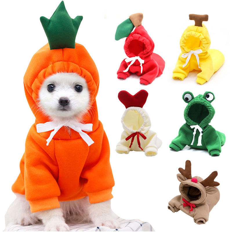 Cute Fruit Dog Clothes For Small Dogs Hoodies