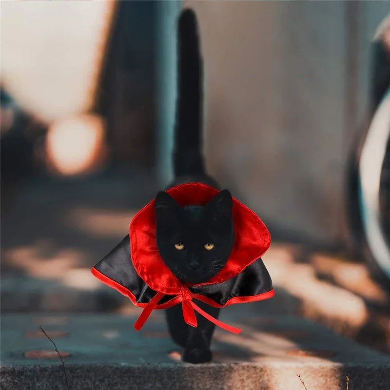 Pet Cosplay Cat Accessories Clothes Costume Chat Funny Halloween for Small Dog Outfit Cape Vampire Cloak Puppy Party Supplies