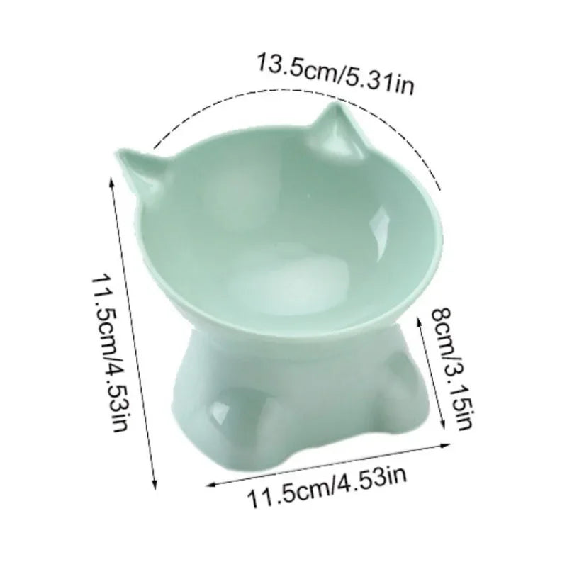 Tall Cat Bowl Dog Bowl Anti-Dumping 45°Neck Guard Cat Water Bowl Binaural Pet Feeding Cup Pet Feeding Bowls Pet Feeder