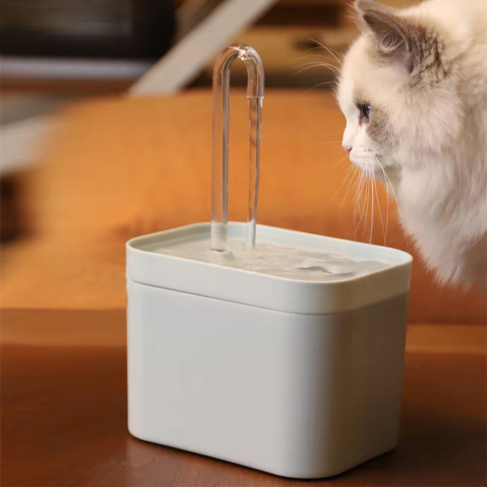 Ultra-Quiet 1.5L Cat Water Fountain with Smart Automatic Dispenser & Burnout Prevention Pump - Fresh Filtered Water for Happy Pets