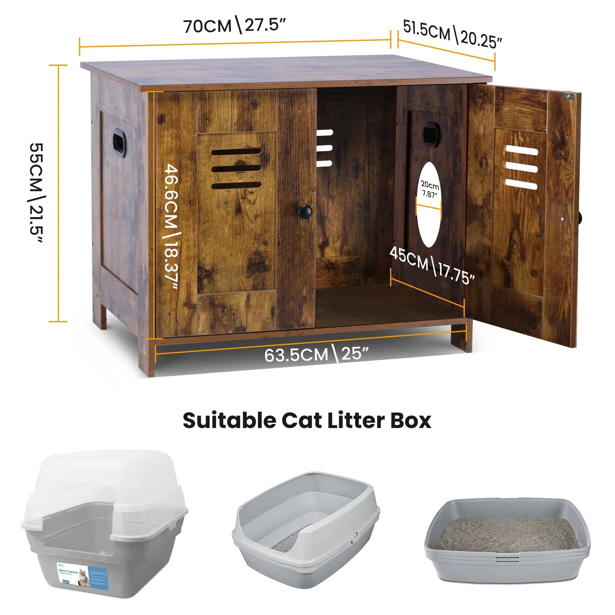 Cat Litter Box Enclosure, Litter Box Furniture