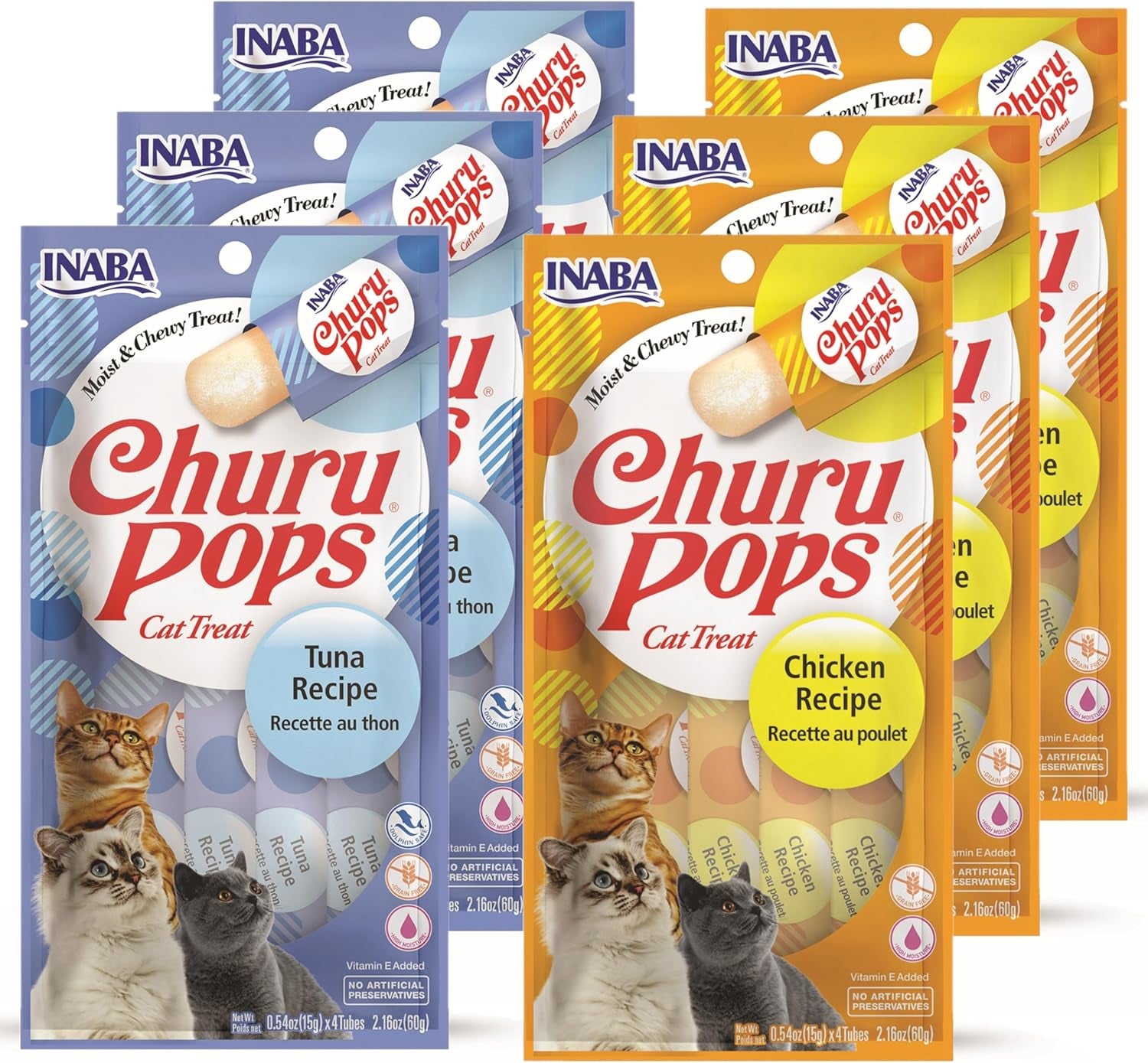 Churu Pops Moist and Chewy Cat Treat 2 Flavor Variety