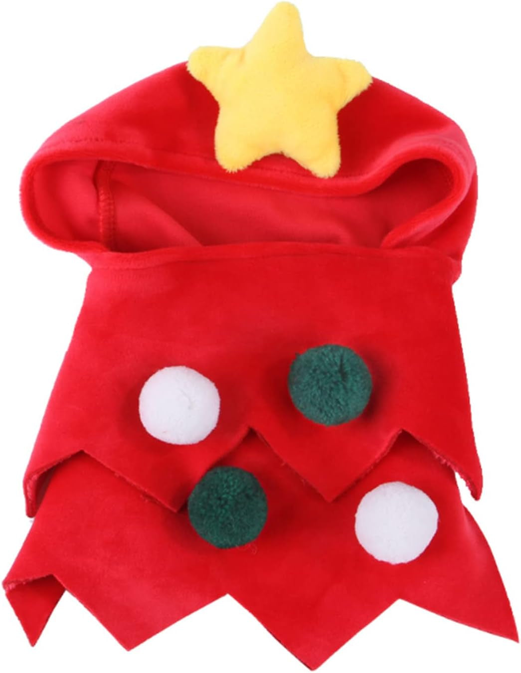 Christmas Pet Costume, Dog Cat Christmas Tree Costume Cat Christmas Hat Christmas Pet Costume Accessory for Christmas Decoration Pet Christmas Party Cosplay Supplies for Small Cats Dogs (Red)