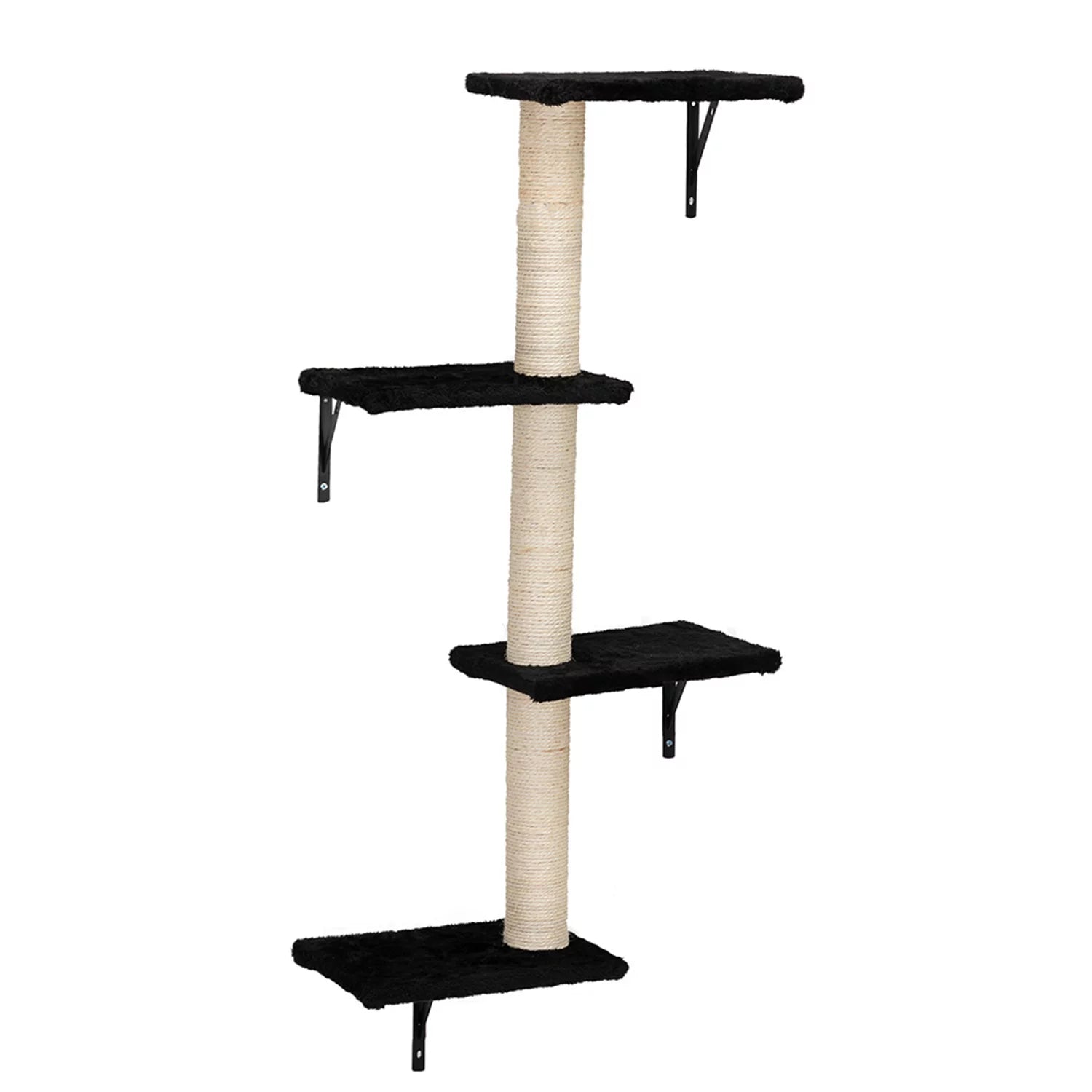 Cat Wall Shelves and Perches Set, Cat Tower for Adult Cats Mounted Cat Tree House