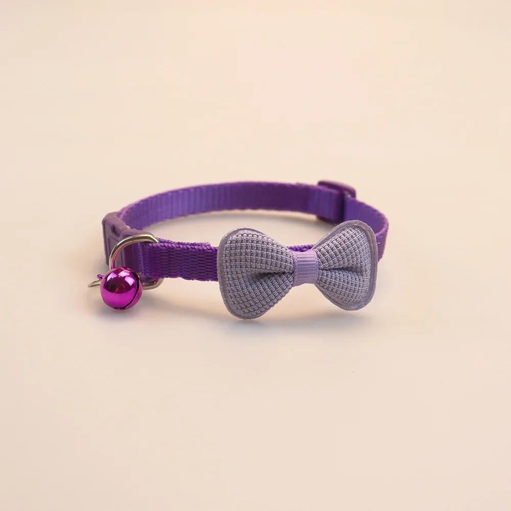 Adorable Multicolor Adjustable Pet Bow Bell Collars - Perfect Accessories for Your Furry Friends!