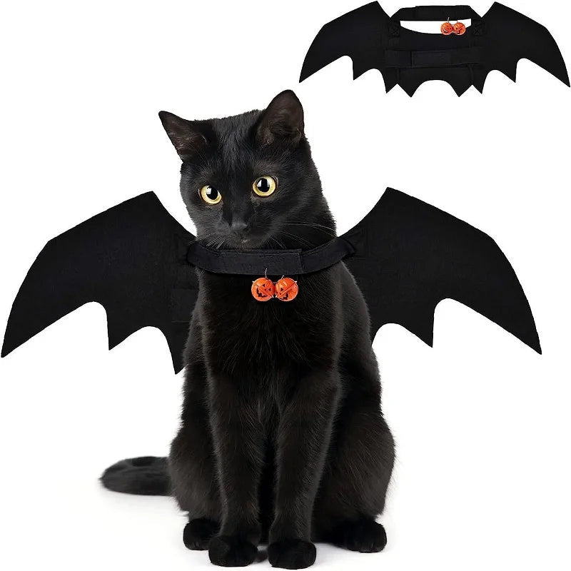 Adorable Bat Wings Cat Costume - Fun Pet Cosplay for Halloween & Christmas