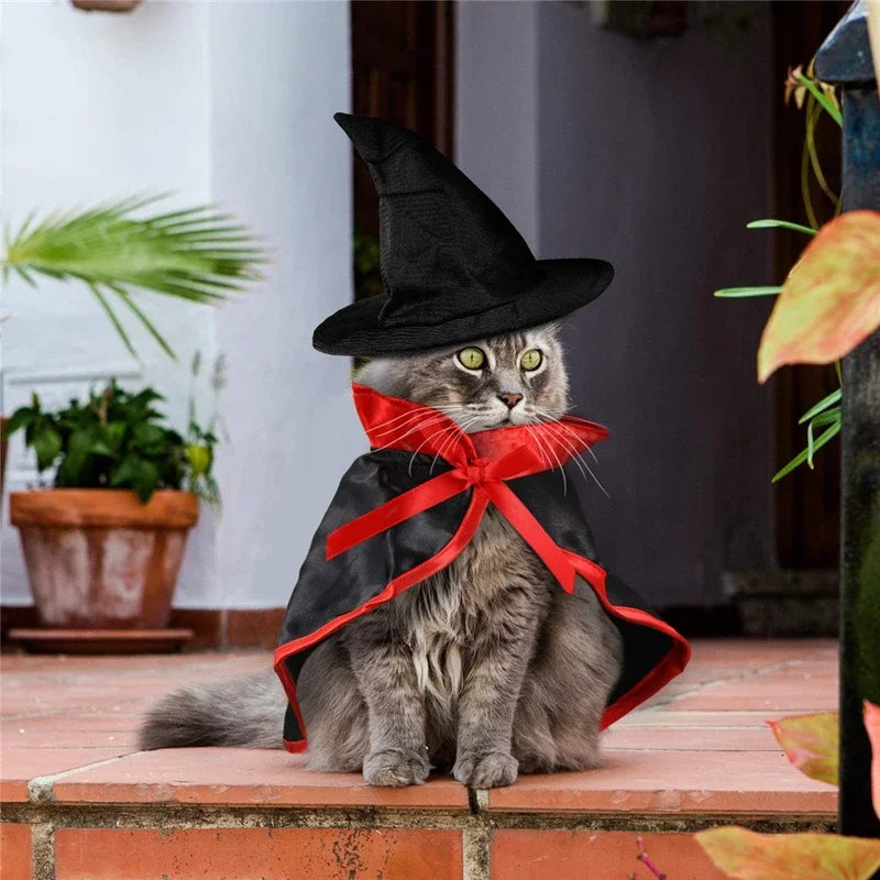 Pet Cosplay Cat Accessories Clothes Costume Chat Funny Halloween for Small Dog Outfit Cape Vampire Cloak Puppy Party Supplies