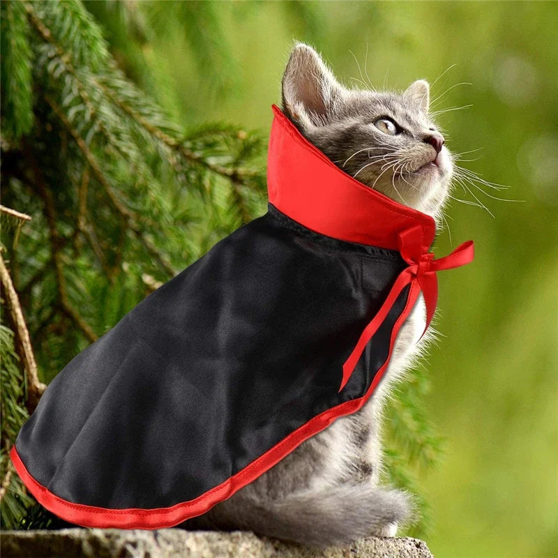 Pet Cosplay Cat Accessories Clothes Costume Chat Funny Halloween for Small Dog Outfit Cape Vampire Cloak Puppy Party Supplies