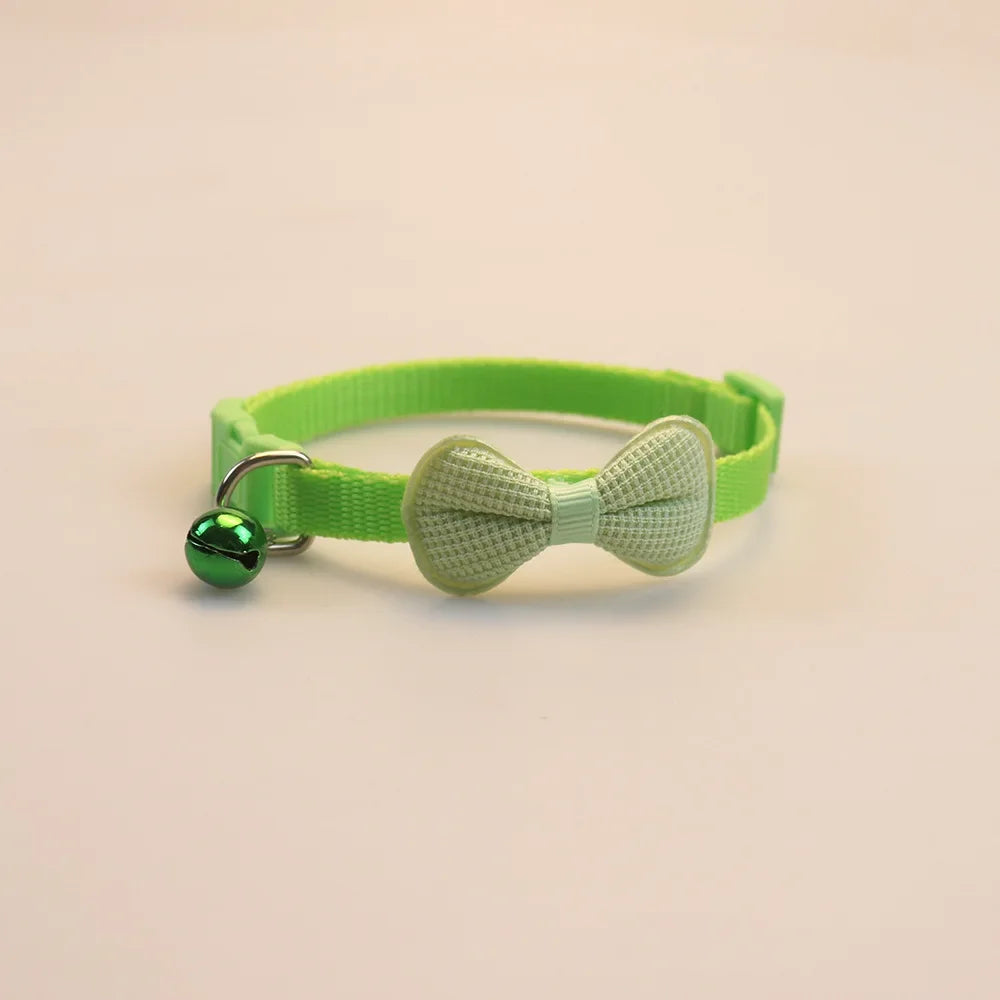 Adorable Multicolor Adjustable Pet Bow Bell Collars - Perfect Accessories for Your Furry Friends!