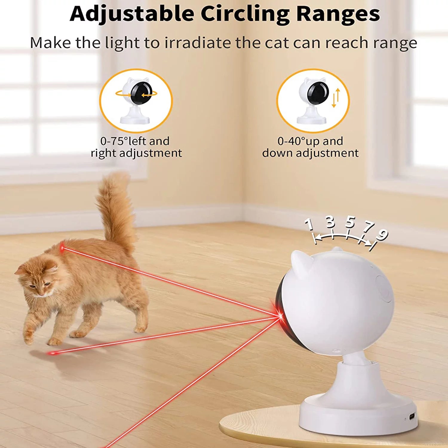 Automatic Cat Laser Toys, Interactive Laser Cat Toys for Indoor