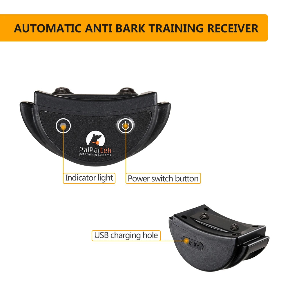 Humane PaiPaitek No Shock Beep Vibration Pet Training Dog Collar Vibration Collar Training - Fold Paws
