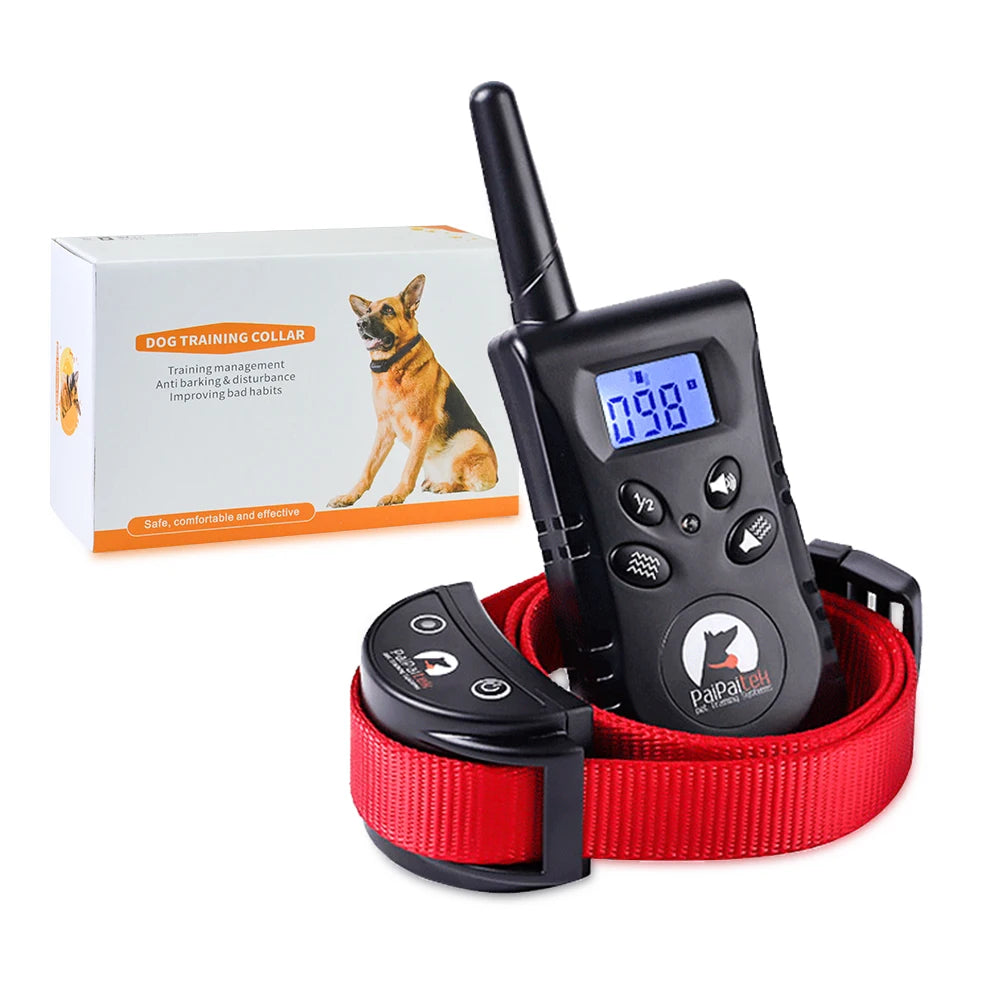 Humane PaiPaitek No Shock Beep Vibration Pet Training Dog Collar Vibration Collar Training - Fold Paws