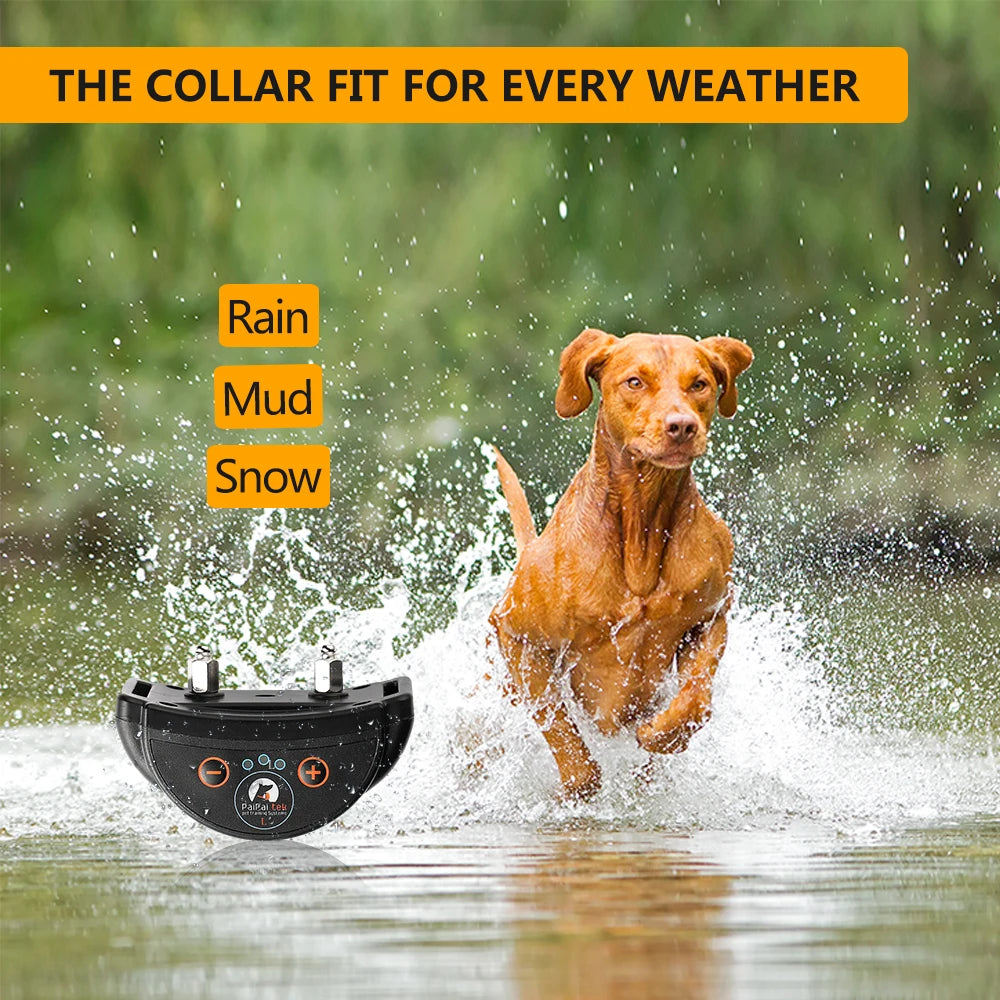 Rechargeable Dog Bark Collar – Static Training Device for Large Dogs with Adjustable Sensitivity & Waterproof Design - Fold Paws